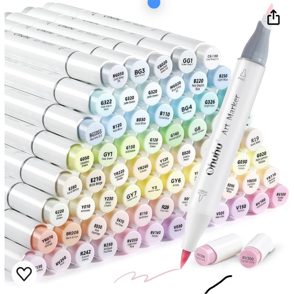 Ohuhu alcohol markers pastel Color’s brand new in case